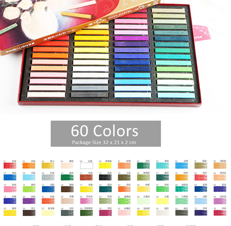 Soft Pastel Crayon Colors series SketchProfessional Simbalion Professional Art Supplies