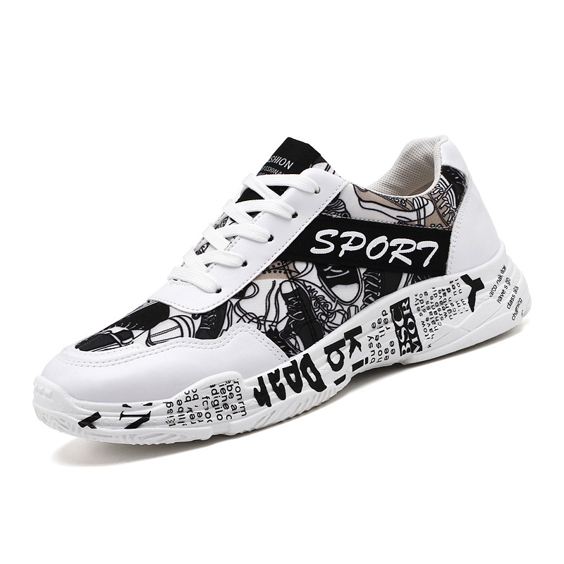 Rhodos  Fashion Men&apos;s Casual Shoes New Style Graffiti Trend