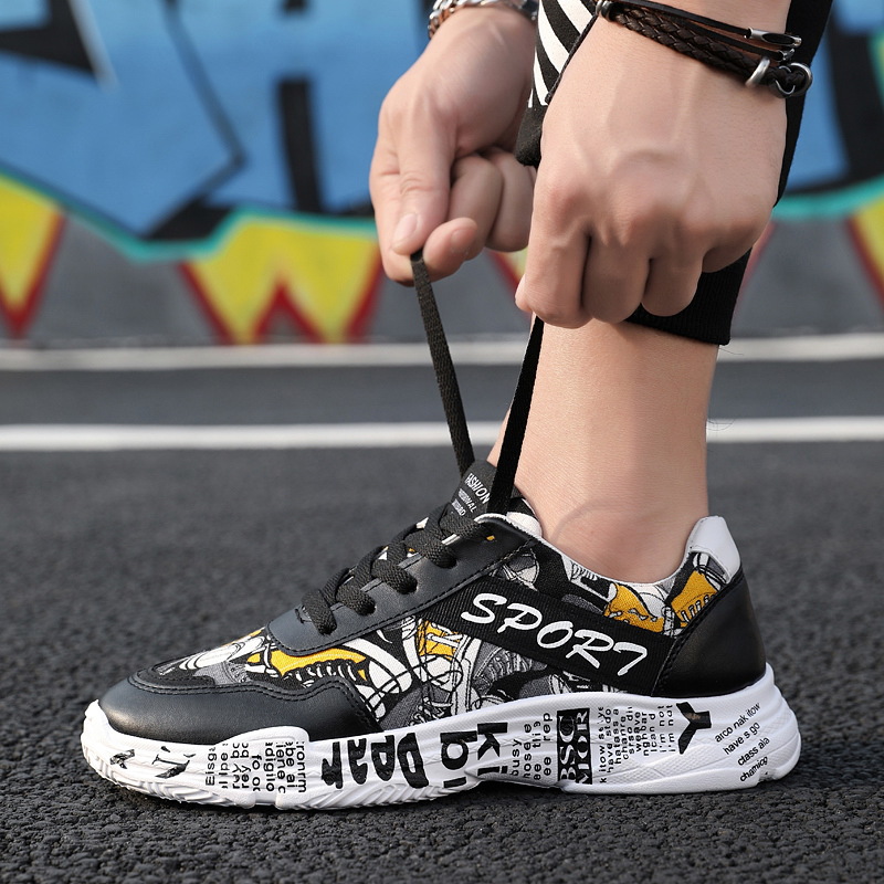 Rhodos  Fashion Men&apos;s Casual Shoes New Style Graffiti Trend
