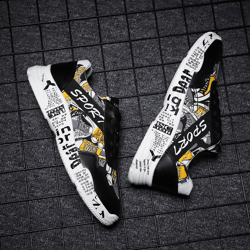Rhodos  Fashion Men&apos;s Casual Shoes New Style Graffiti Trend