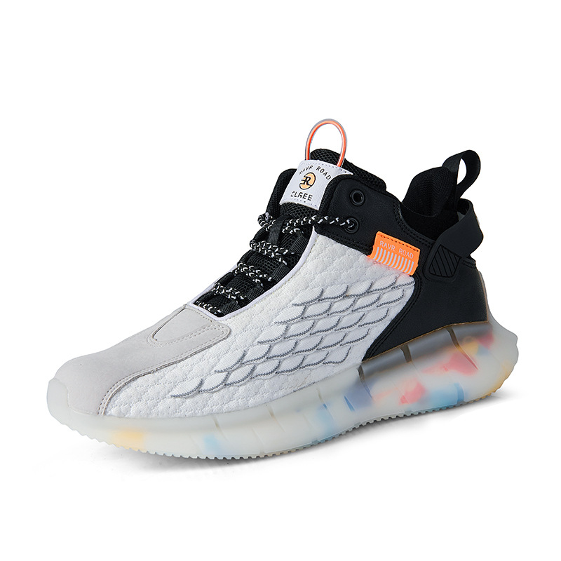 Large Men&apos;s Shoes New Versatile Shoes Men&apos;s Fashion Shoes Breathable Basketball High Top Shoes