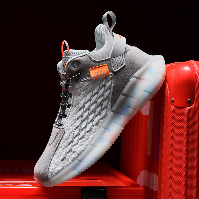 Large Men&apos;s Shoes New Versatile Shoes Men&apos;s Fashion Shoes Breathable Basketball High Top Shoes