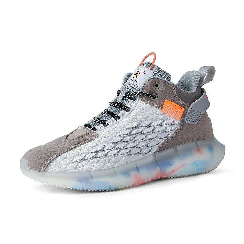 Large Men&apos;s Shoes New Versatile Shoes Men&apos;s Fashion Shoes Breathable Basketball High Top Shoes