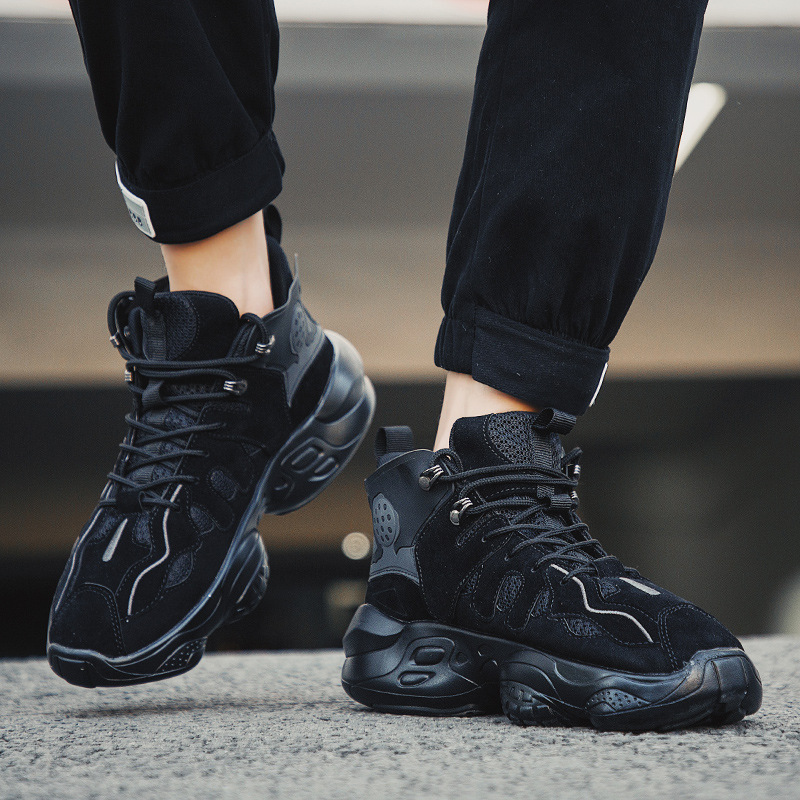 High Quality New Middle Top Youth Basketball Shoes Color Matching Sports Shoes Men&apos;s Height Shoes