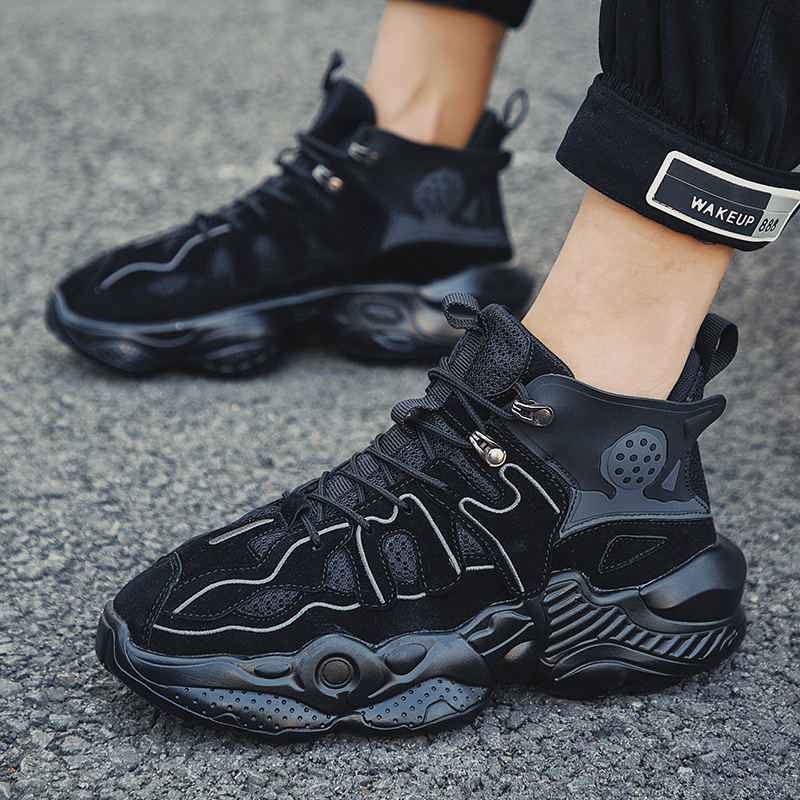 High Quality New Middle Top Youth Basketball Shoes Color Matching Sports Shoes Men&apos;s Height Shoes
