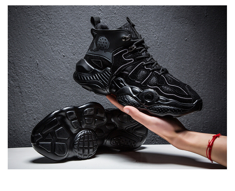 High Quality New Middle Top Youth Basketball Shoes Color Matching Sports Shoes Men&apos;s Height Shoes