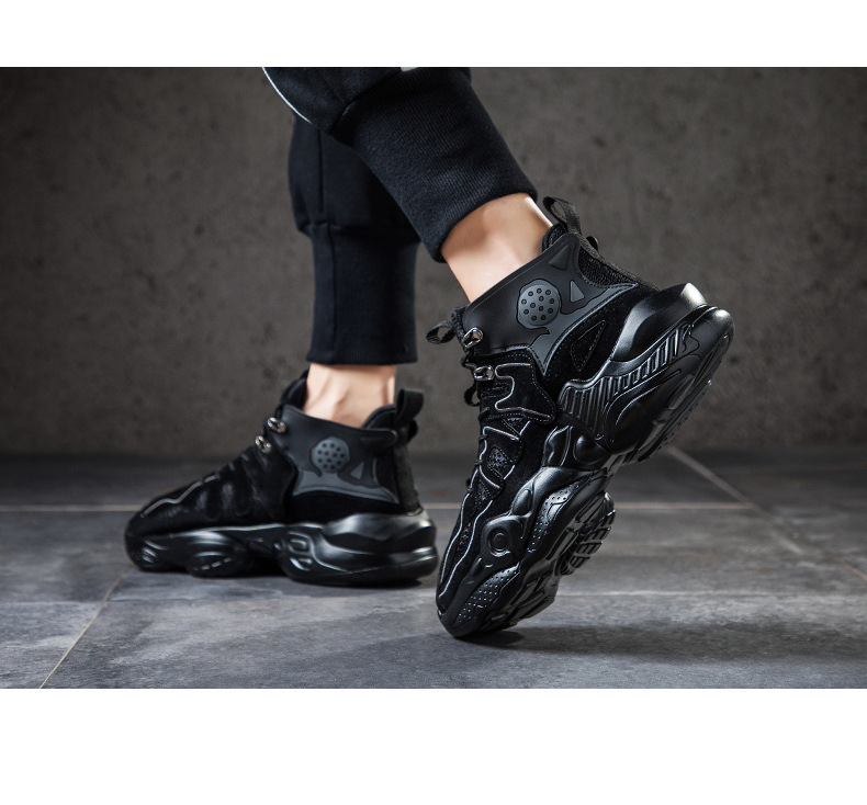 High Quality New Middle Top Youth Basketball Shoes Color Matching Sports Shoes Men&apos;s Height Shoes