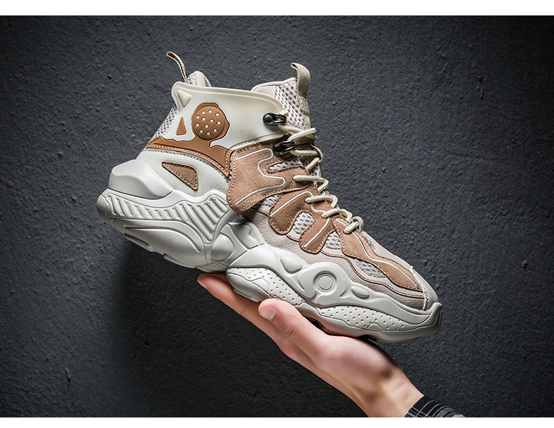 High Quality New Middle Top Youth Basketball Shoes Color Matching Sports Shoes Men&apos;s Height Shoes