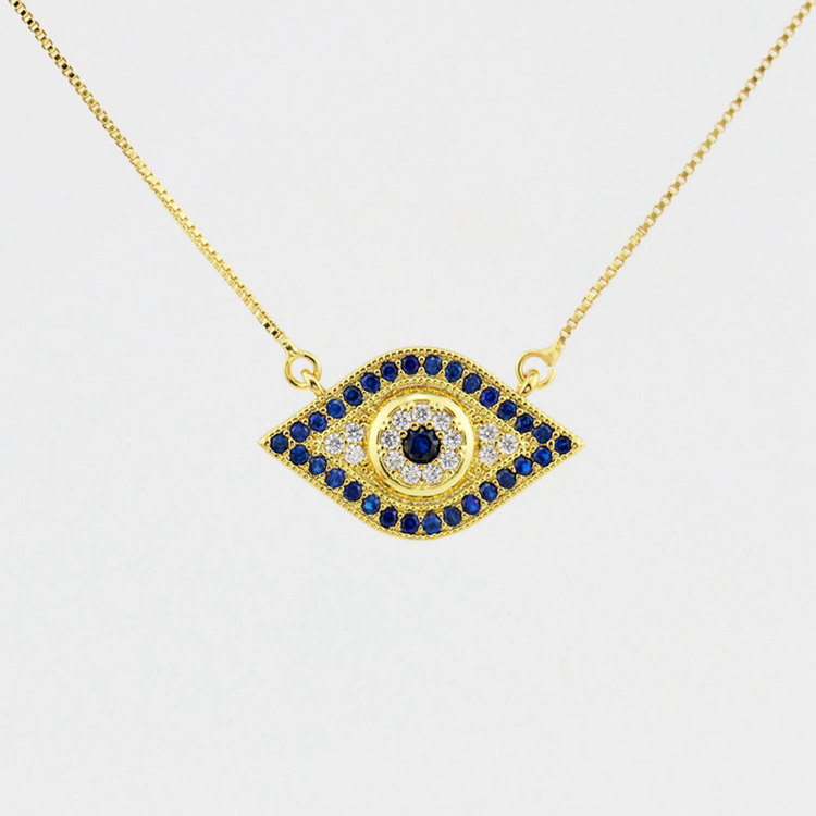 Rhodos Fashion Tiktok Eye Turkey Blue Eyes Vibrato With Necklace Pendant Pendant