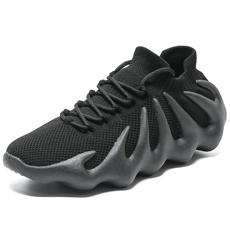 2021 Yeezy Coconut Shoes Male Volcanic Girl Fly Woven Sports Shoe Breathable Joker Octopus Sneakers