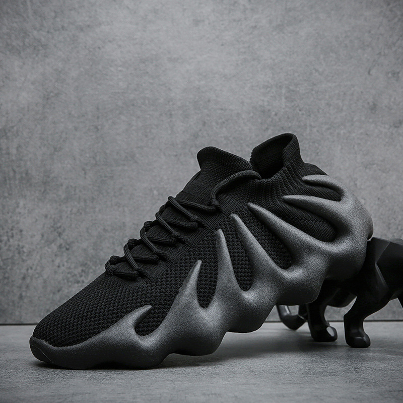 2021 Yeezy Coconut Shoes Male Volcanic Girl Fly Woven Sports Shoe Breathable Joker Octopus Sneakers
