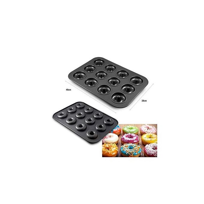 12-Hole Long Life,Silicone &amp; Non-Stick Muffin Or Cupcake Baking Tray /Oven Tray Pan