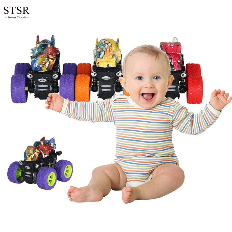 Hot Toys Car Monster Truck Four-wheel Drive Vehicle Stunt Dump Car Inertia Car Toy Dinosaur Pull Back Children Toy Boy Girl Gift