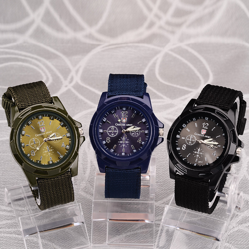Swiss Belt Braided Belt Military Watch Sea  Land  Air And Air Force Outdoor Sports Watch Men&apos;s Watch