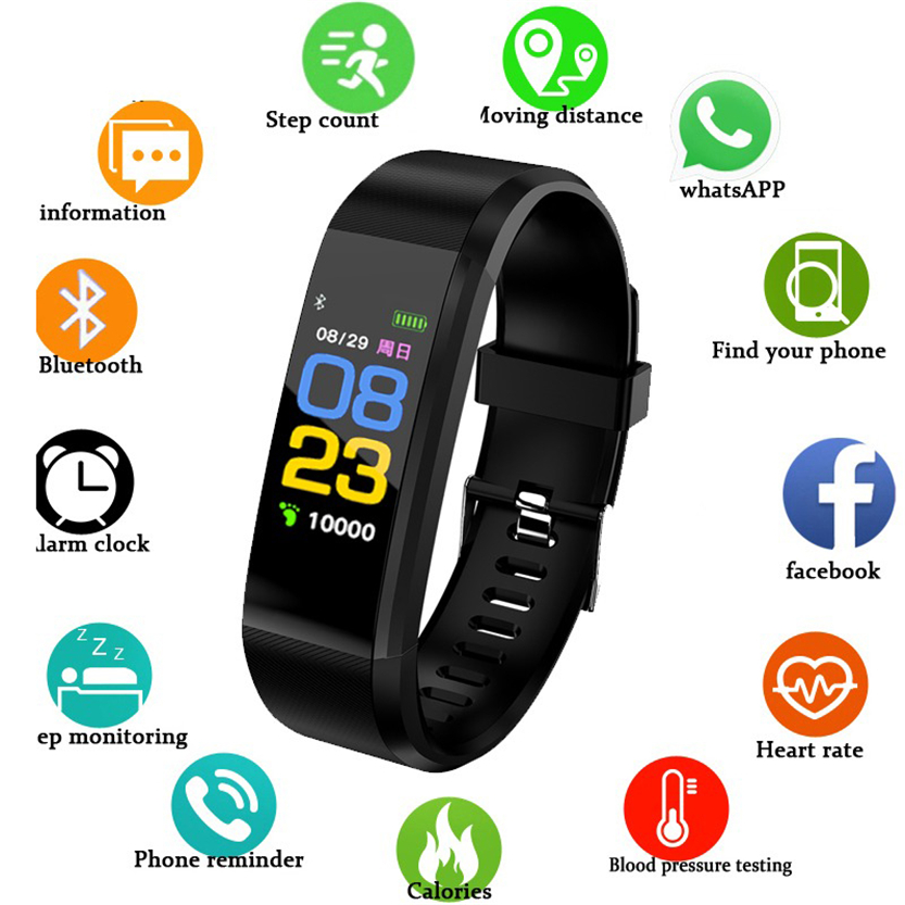 2024 New Smart Watch Sports Bluetooth Bracelet Heart Rate Monitor Fitness Tracker Smart Bracelet