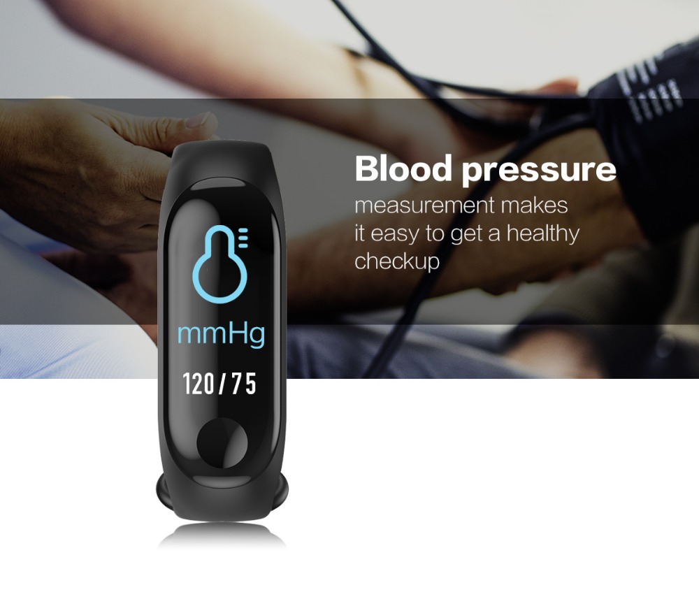 M3 Color IPS Screen Smart Sport Fitness Bracelet Blood Pressure Activity Tracker Smart Wristband