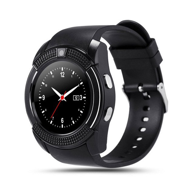 V8 Round Bluetooth Smart watch Touch Screen Wrist Watch with Camera/SIM Card Slot For Android Phone