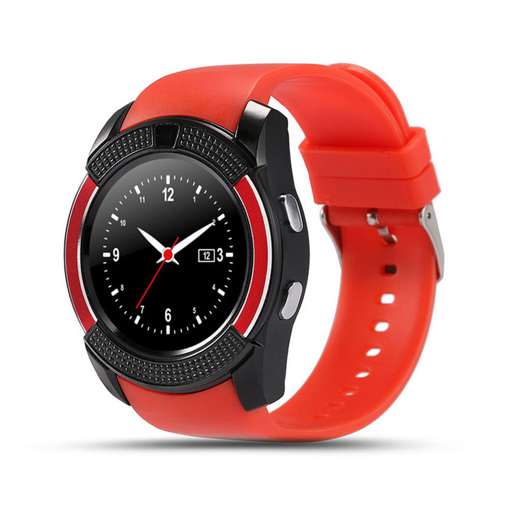 V8 Round Bluetooth Smart watch Touch Screen Wrist Watch with Camera/SIM Card Slot For Android Phone