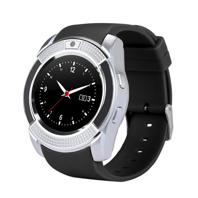 V8 Round Bluetooth Smart watch Touch Screen Wrist Watch with Camera/SIM Card Slot For Android Phone