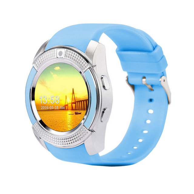 V8 Round Bluetooth Smart watch Touch Screen Wrist Watch with Camera/SIM Card Slot For Android Phone