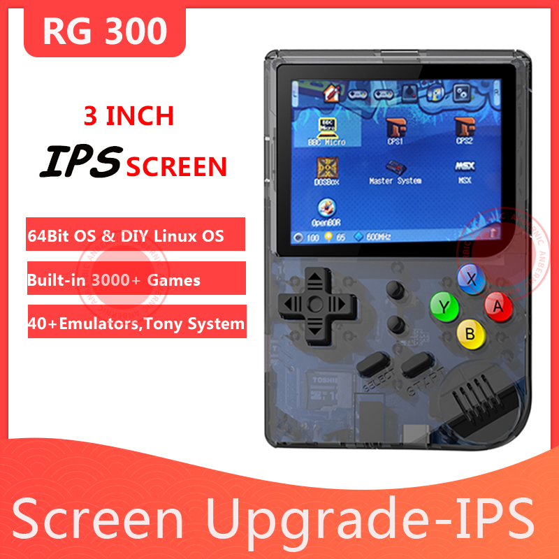 RG300 3 inch Video games Portable Retro console Game Handheld Console Player 16G+32G 3000 games