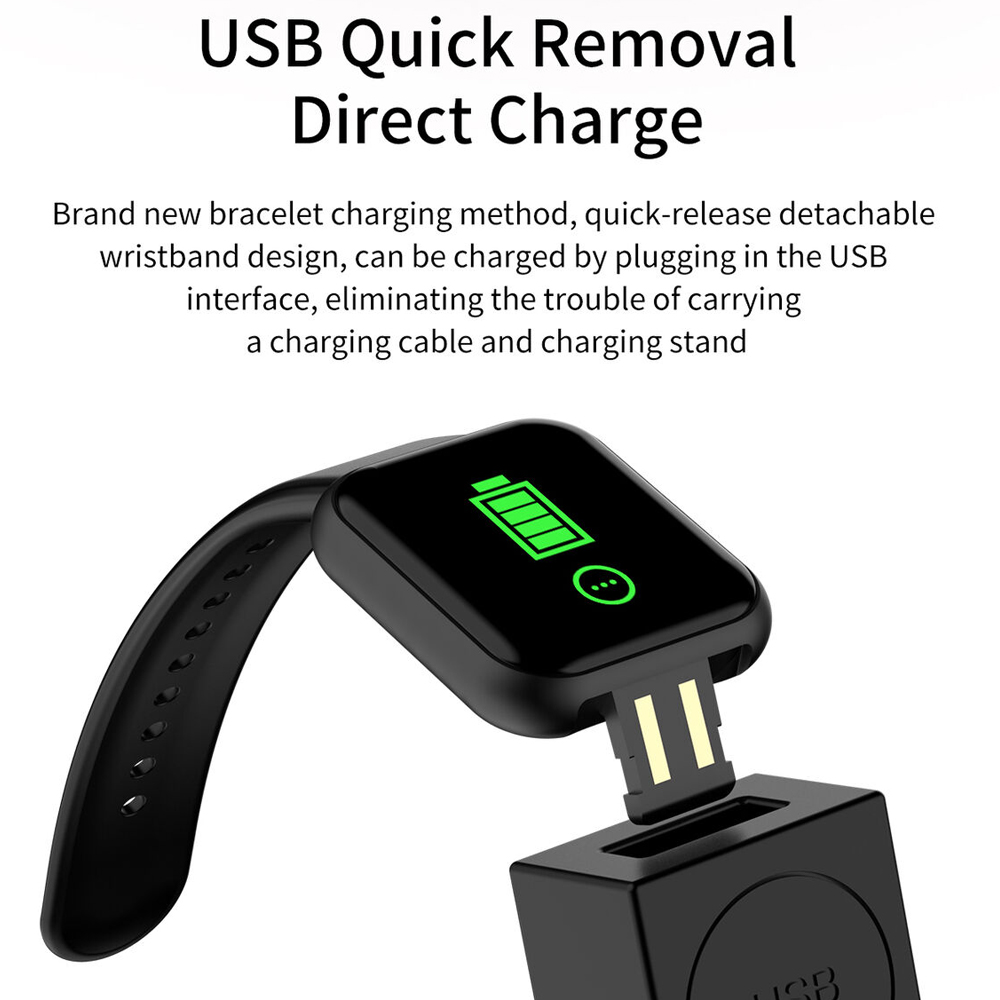 Y68 Waterproof Digital Smart Watch Women Smartwatch Men Wristbands Digital Clock Heart Rate Monitor