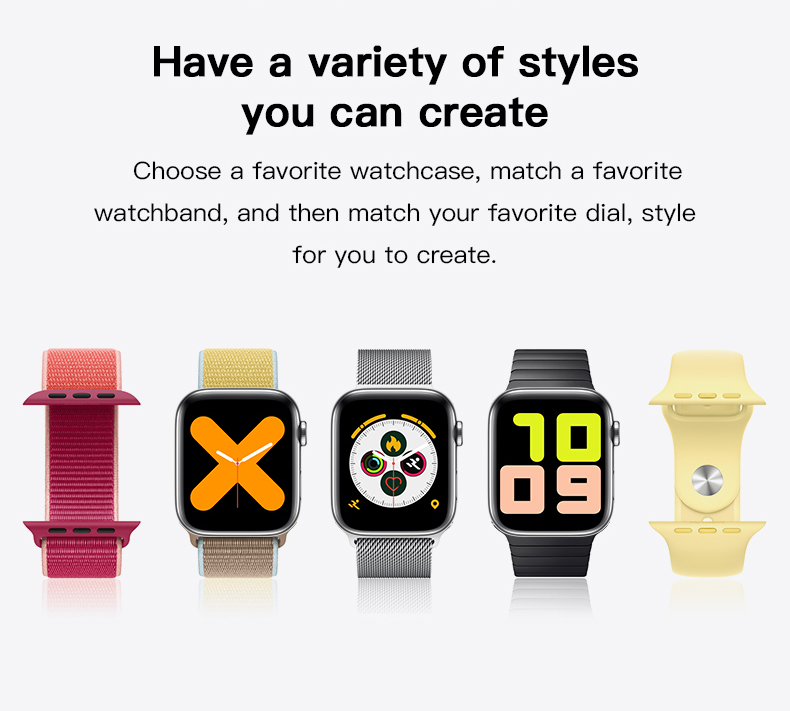 Watch5 Smart Watch Series 5 Blood Pressure Oxygen Bluetooth Call Music for iPhone Android PK T5 U8