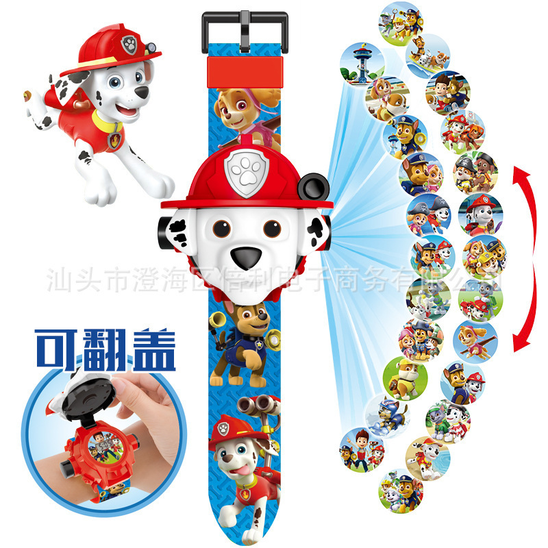 Cartoon Digital Watches Woody Buzz Lightyear Action Figures Projector 20 Style Images Kid Toy Boy Girl Clock Christmas Birthday Gift