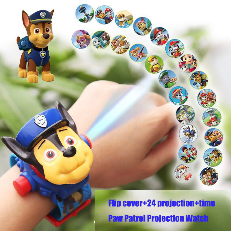 Cartoon Digital Watches Woody Buzz Lightyear Action Figures Projector 20 Style Images Kid Toy Boy Girl Clock Christmas Birthday Gift