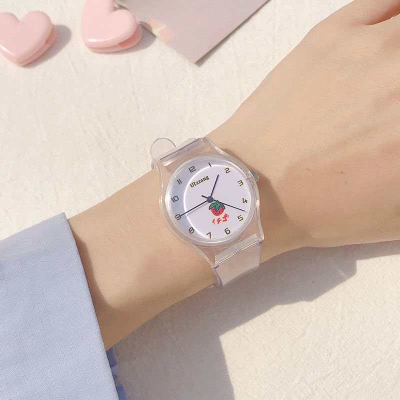 Kids Quartz Sport watch Jelly For Girls Boys Children women clocks Wristwatch Cartoon Transparent color Simple