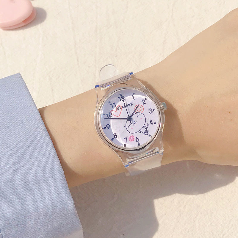 Kids Quartz Sport watch Jelly For Girls Boys Children women clocks Wristwatch Cartoon Transparent color Simple