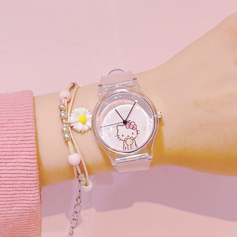 Kids Quartz Sport watch Jelly For Girls Boys Children women clocks Wristwatch Cartoon Transparent color Simple