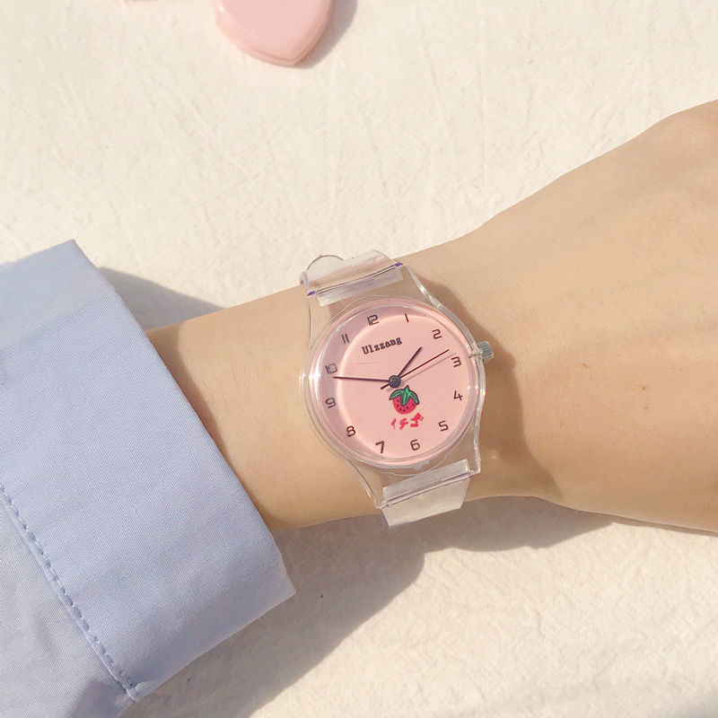 Kids Quartz Sport watch Jelly For Girls Boys Children women clocks Wristwatch Cartoon Transparent color Simple
