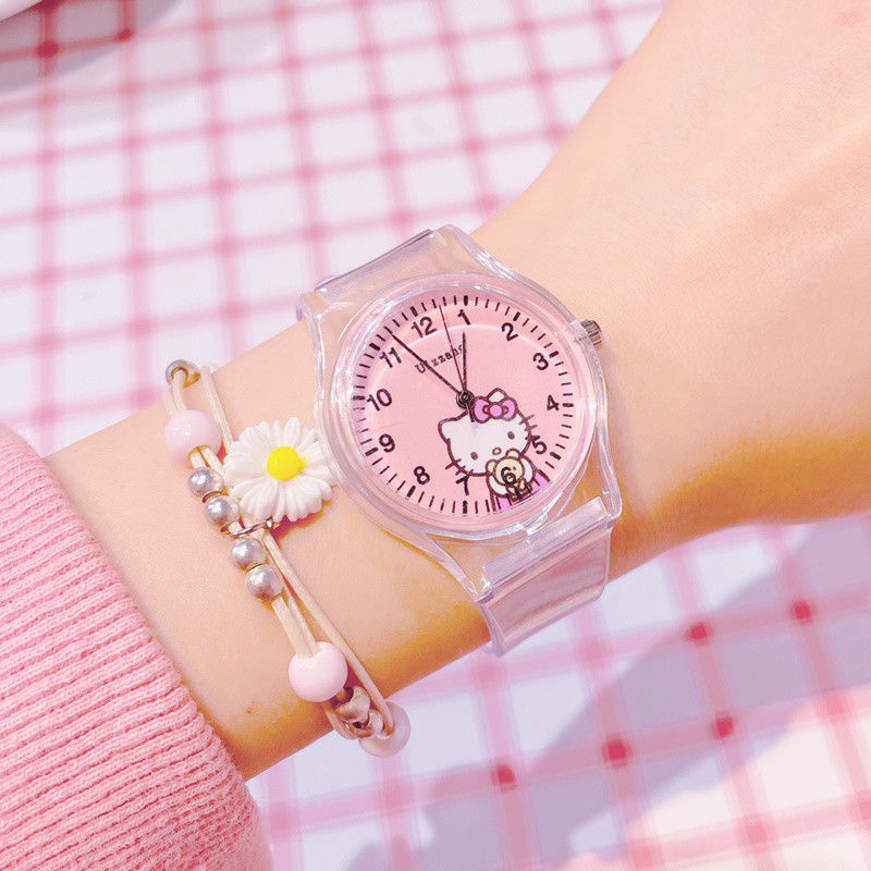 Kids Quartz Sport watch Jelly For Girls Boys Children women clocks Wristwatch Cartoon Transparent color Simple