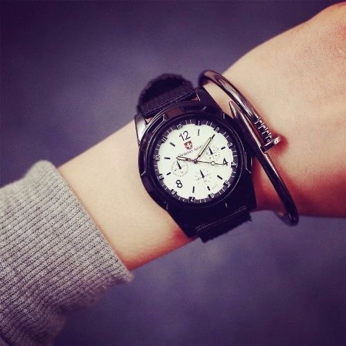 Business Mens Watches Luminous Clock Military Nylon Band Sports Date Quartz Wristwatch Men Casual Watch Relogio Masculino