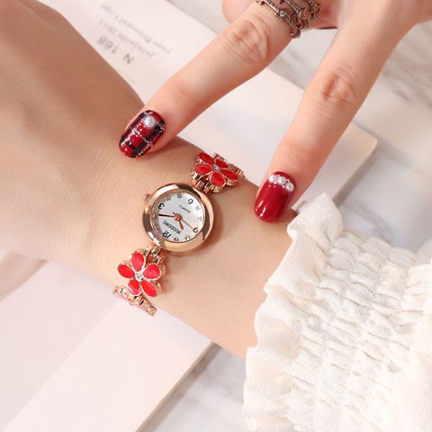 New Luxury Casual Fashion Bracelet Watch Flower Strap Wristwatch Dress Elegance Quartz Watch For Women Gift Watch
