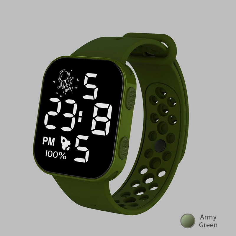 New Sports Men Women  Kids Watches Boys Girls Watch Waterproof Led Digital Watch Ultra-light Silicone Strap Child Simple Watch