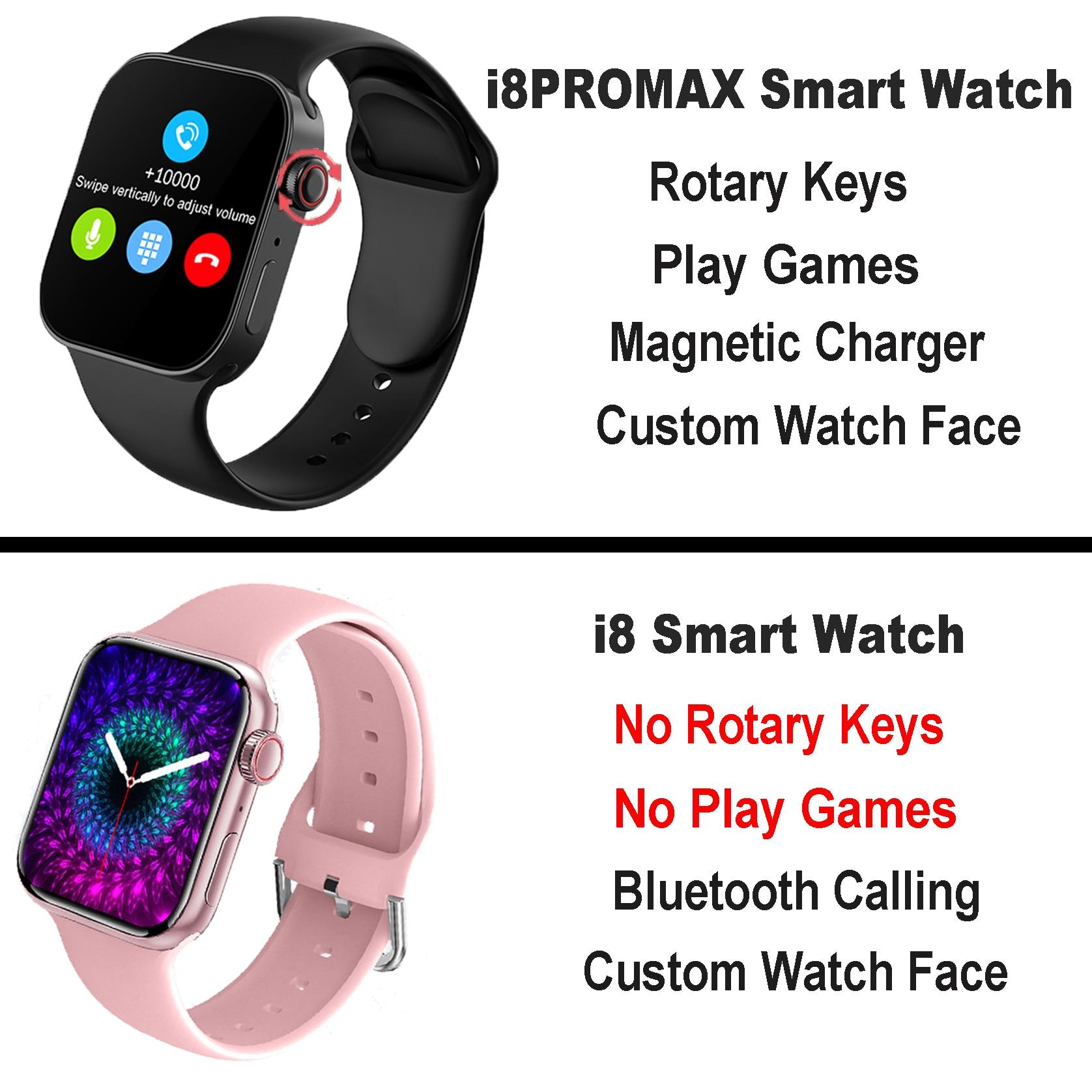 I8 Pro MAX SmartWatch Custom Dial Men Women Heart Rate Monitor Bluetooth Calling Sport IWO Smart Watch VS W27 X8 MAX
