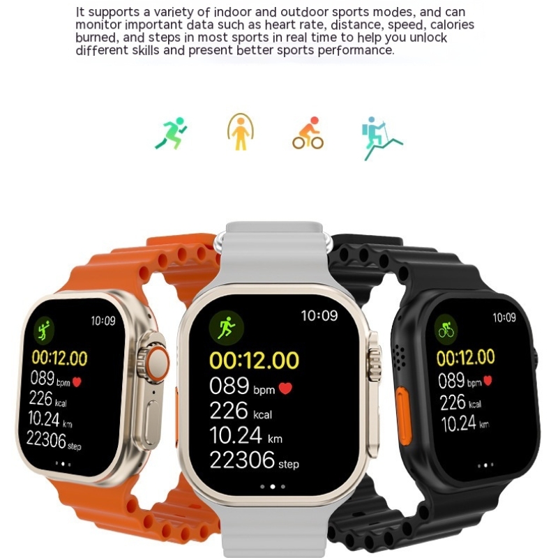 Smart Watch i9 Ultra Max 2.19" Touch Screen Bluetooth Call Music Heart Rate Blood Pressure Oxygen Women Men Smartwatch VS X8 MAX