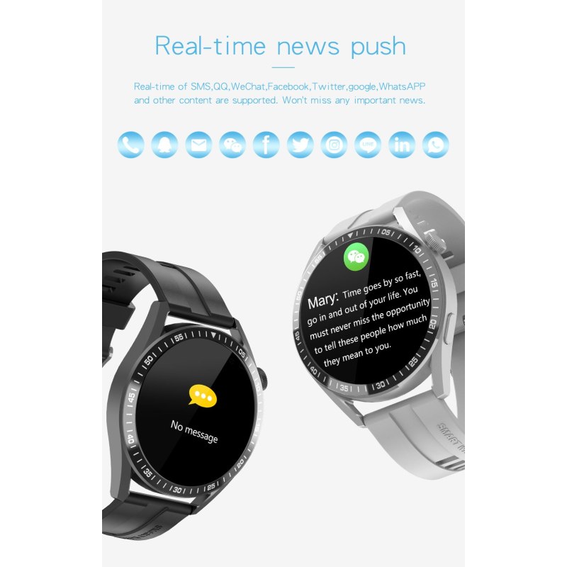 WH8 New Bluetooth Call Smart Watch Sport Fitness Tracker Step Counting Heart Rate Blood Pressure Monitoring VS Huawei GT3 PRO Smartwatch