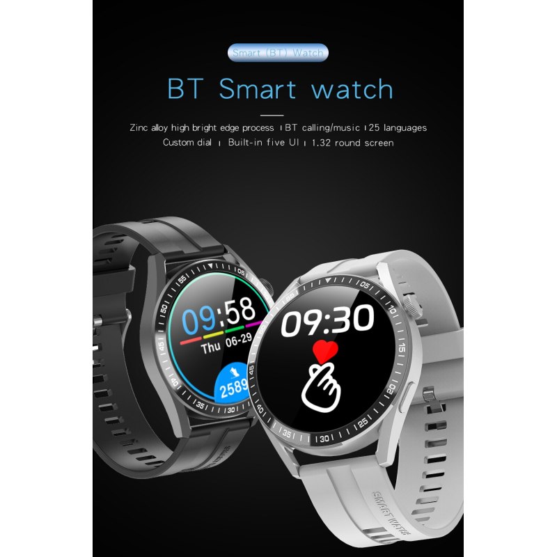 WH8 New Bluetooth Call Smart Watch Sport Fitness Tracker Step Counting Heart Rate Blood Pressure Monitoring VS Huawei GT3 PRO Smartwatch