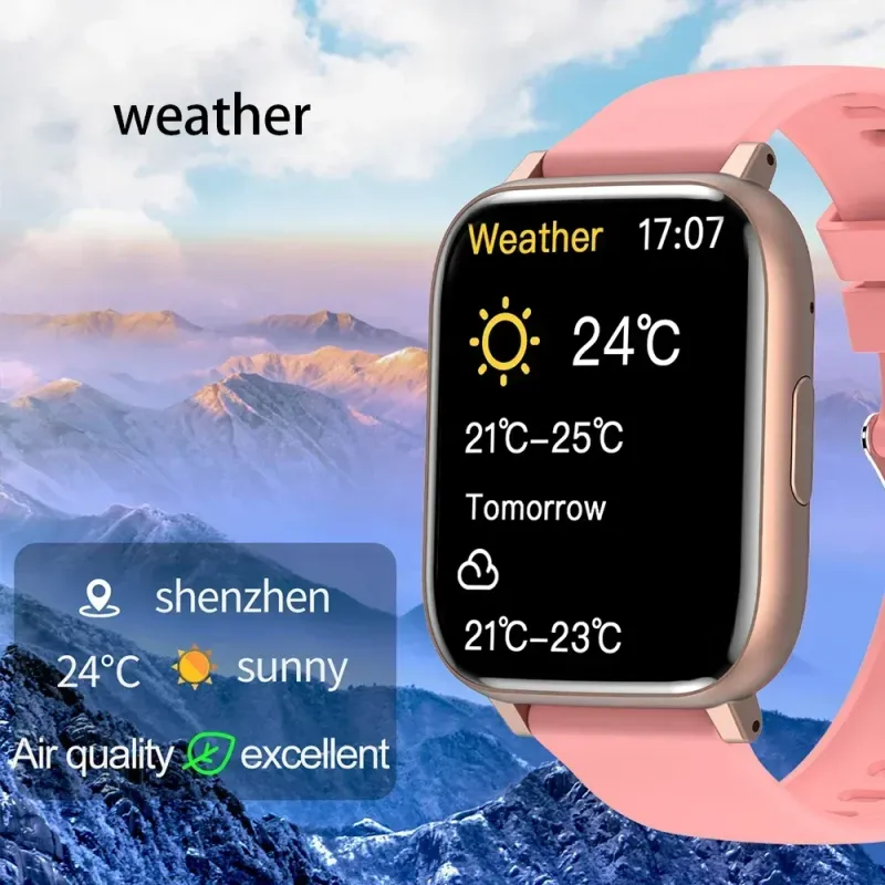 Men Women Smart Watch H9 Weather Bluetooth Call Blood Oxygen Pressure Heart Rate Music Smartwatch For iPhone Xiaomi Huawei Samsung