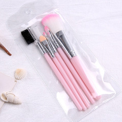Click Coupon Makeup Brush 5 PCS  Powder Brush/Eye Shadow Brush/Eyebrow Brush/blush brush  pink FD49027116 Pink