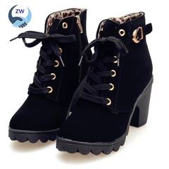 【Recommended To Buy A Larger Size】ZW Shoes Women Shoes Ladies Shoes Women Boots Women Thick Heels Fashion Short Martin Boots Black 41