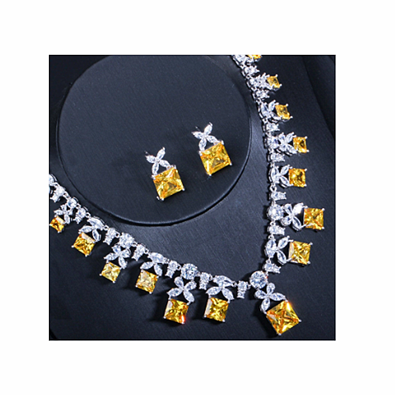 Kilimall Kenya 5th  Gorgeous Princess Wedding Party Costume Necklace Jewelry Sets