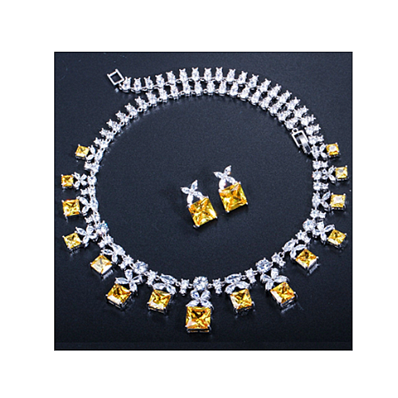 Kilimall Kenya 5th  Gorgeous Princess Wedding Party Costume Necklace Jewelry Sets