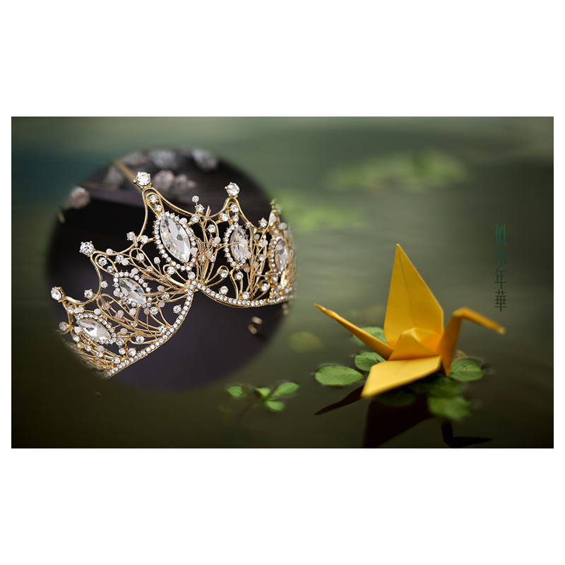 Luxury Barroco Style Wedding Jewelry Fashion Bridal Crown Necklace Earrings Crystal Jewelry Sets