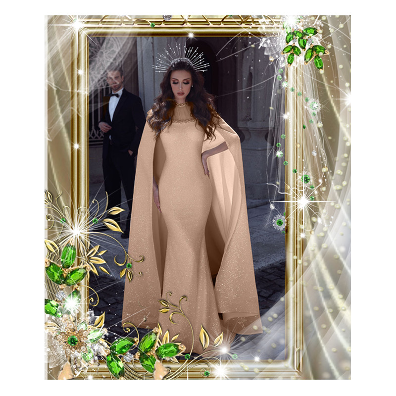 Women Fish Tail Skirt  Queen Style Dress Lady Evening Dress Elegant Party Dress Lady Concert Dress