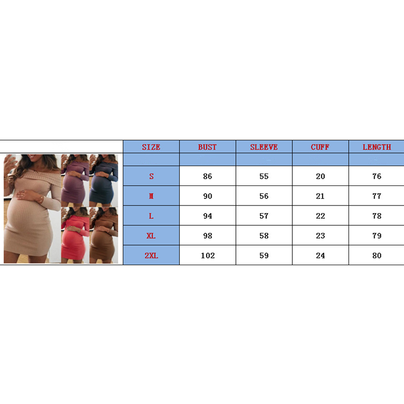 Fashion Autumn And Winter Keep Warm Long Sleeve One Shoulder Maternity Dress Sexy Maternity Dress