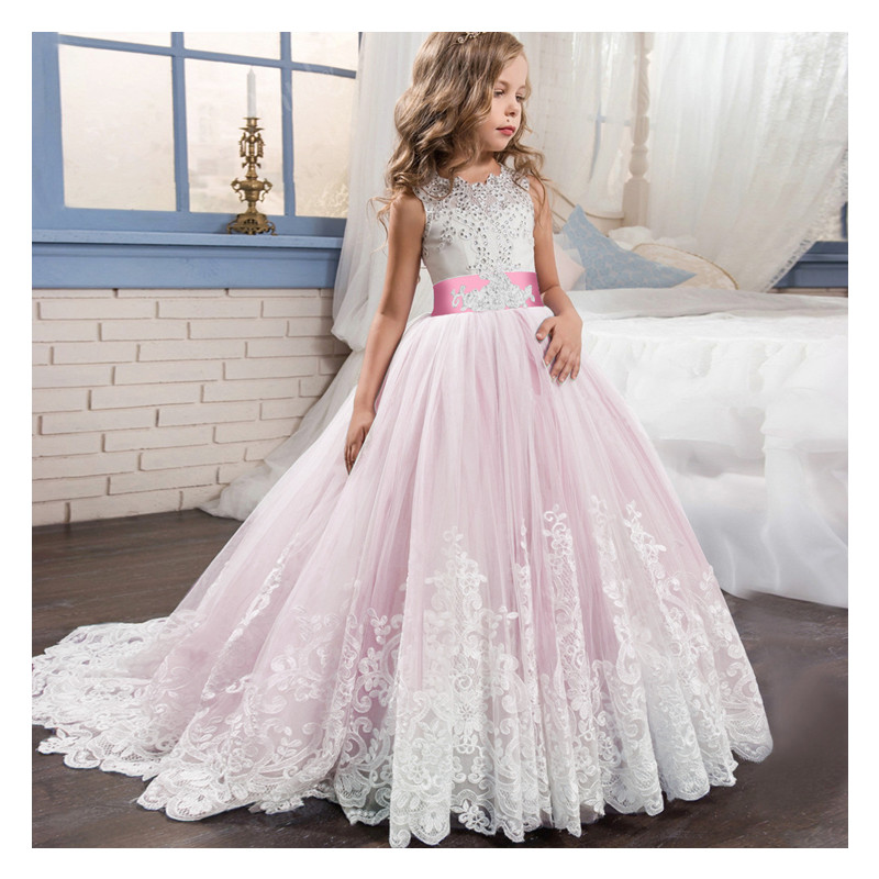 Kids Flower Girls Wedding Dress For Girl Party Dresses Lace Princess Summer Children Princess Dress